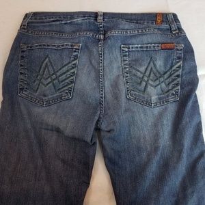 7 For All Mankind 'A' Pocket Boot Cut Blue Jeans
